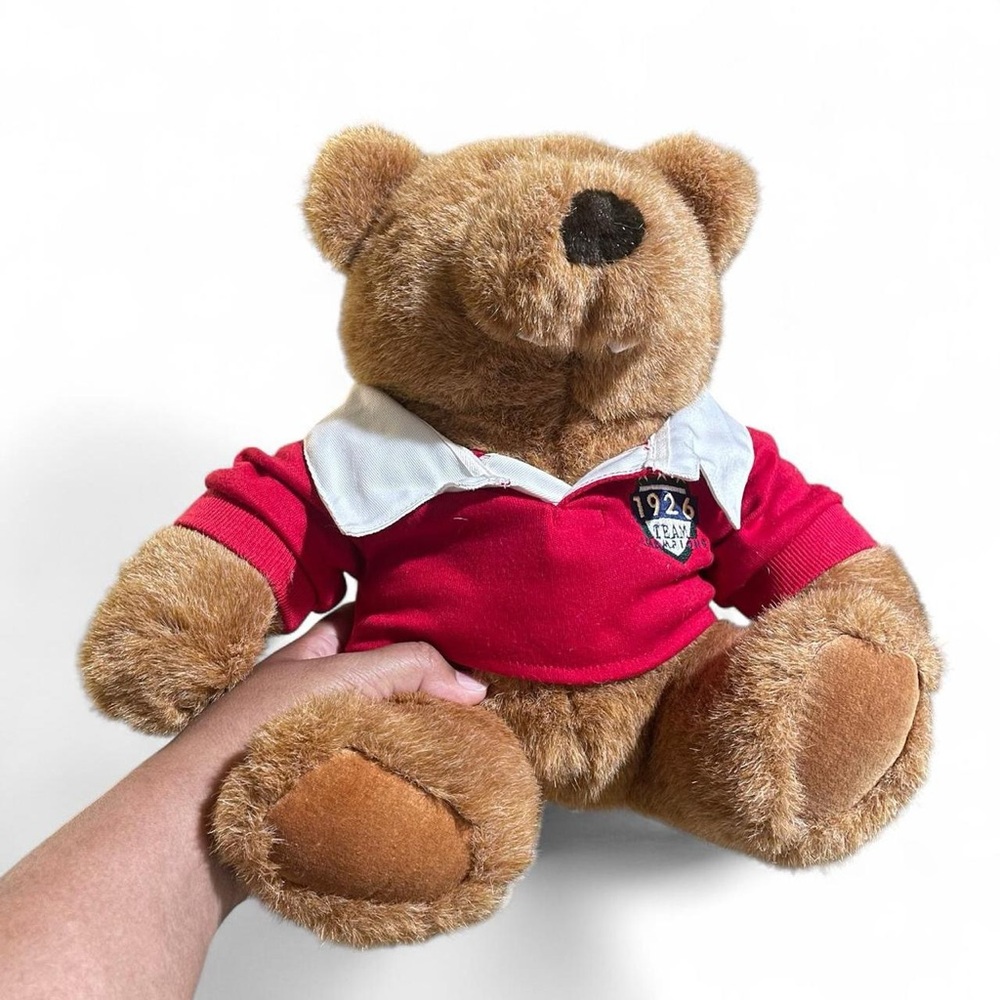 Vintage Lands End 1995 Rugby Bear Brownie Muldoon 12" plush toy
